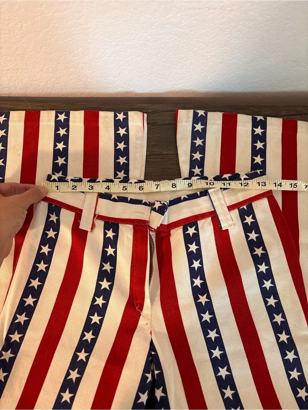 Vintage custom Stars and Stripes pants size waist 27 - Picture 3 of 7